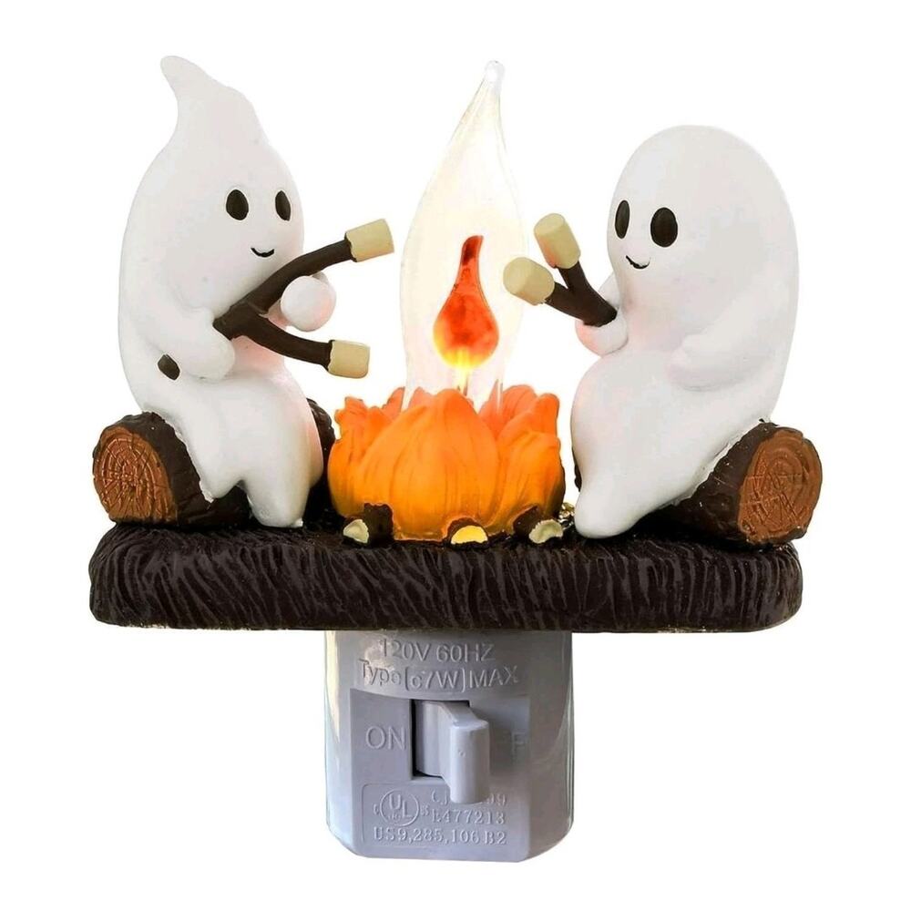 Ghost Campfire Flickering Night Light Fire Roast Marshmallow Halloween Gift New